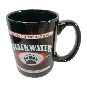 Blackwater Military  North Carolina Train Hard Black Coffee Mug Tea Cup Trainee